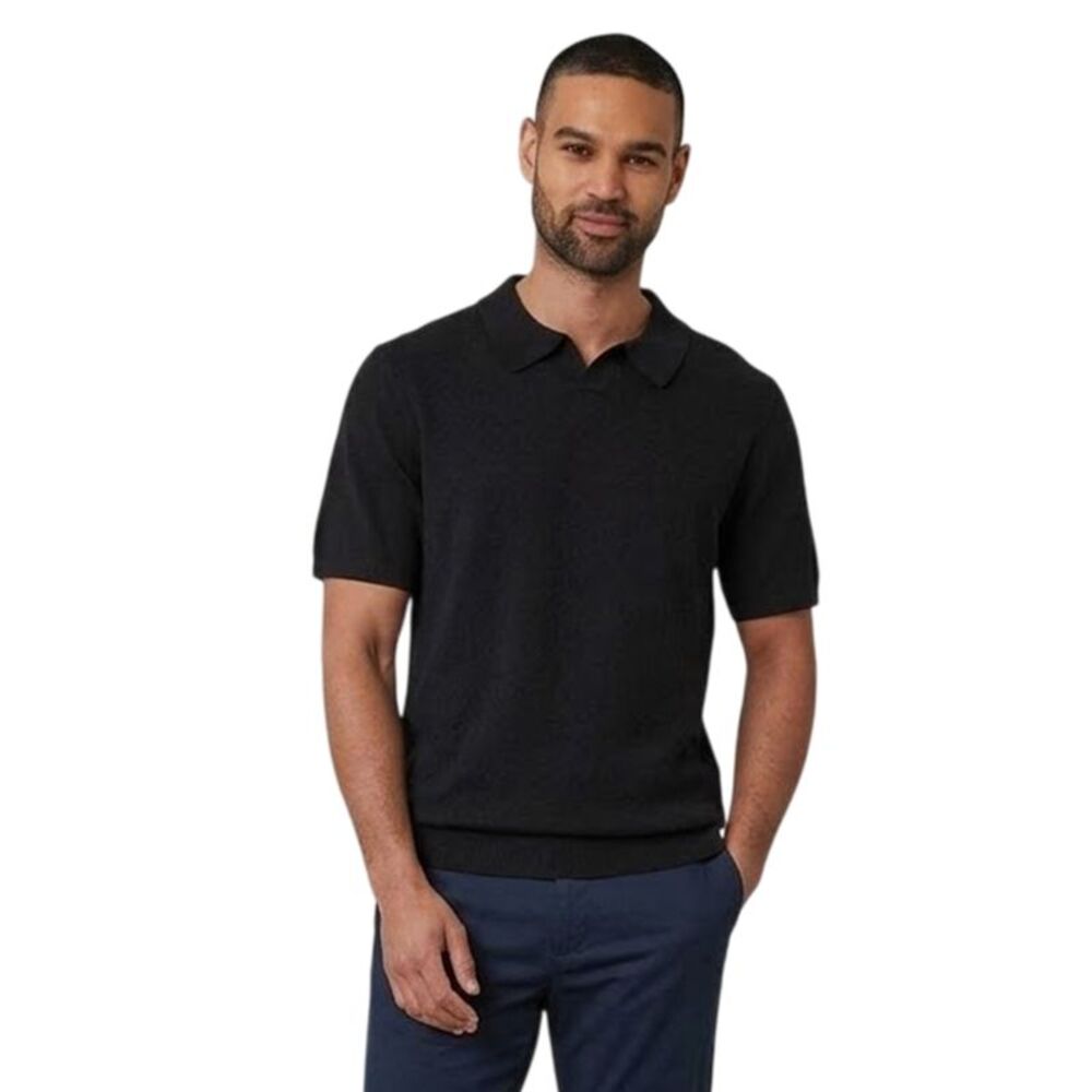 Threadbare Mens Polo Shirt / Black